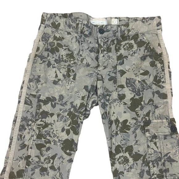 Anthropologie Hei Hei Wanderer‎ Green Floral Camo Cargo Pants Size 2 -N1307 - Picture 3 of 8
